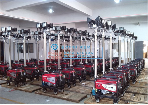 打桩机施夜间施工操纵挪动照明车完善共同功课