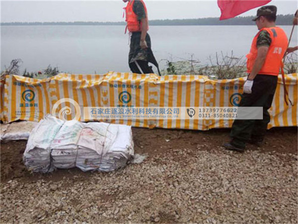 折叠式堵水墙现场实拍